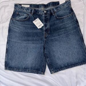 Women's Dark Blue Denim Shorts